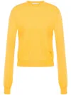 Moschino Logo-plaque Sweater In Gelb
