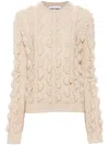 Moschino Wool Blend Sweater In Neutrals