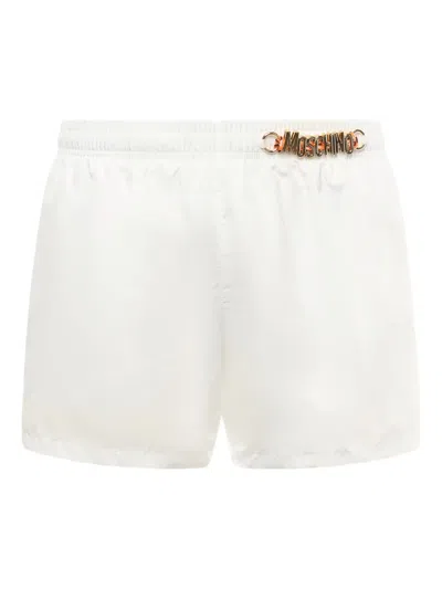 MOSCHINO LOGO-PLAQUE SWIM SHORTS