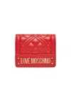 Moschino Logo-plaque Wallet In Red
