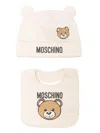 Moschino Logo-print Beanie In Neutrals