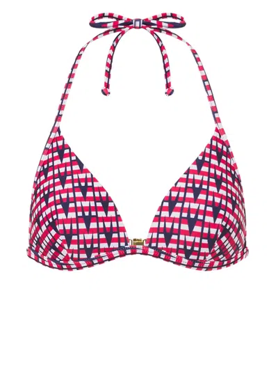 MOSCHINO LOGO-PRINT BIKINI TOP