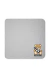 Moschino Logo-print Blanket In Grey
