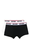 Moschino Logo-print Boxers Set In Black