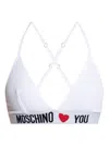 Moschino Logo-print Bra In White