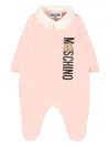 Moschino Logo-print Button Fastening Pajamas In Pink