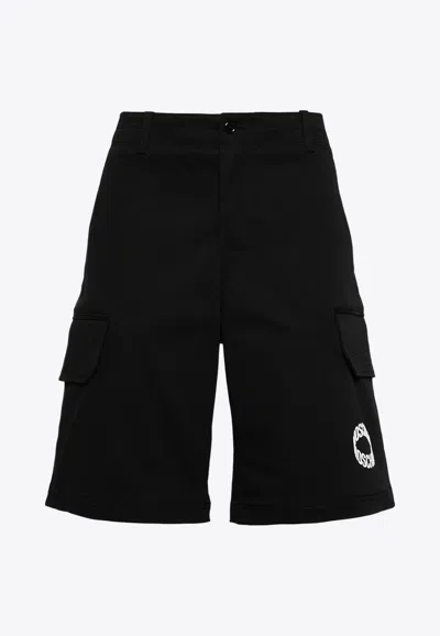 Moschino Logo Print Cargo Shorts