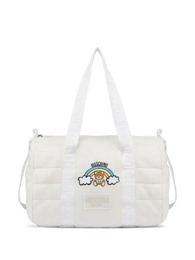 Moschino Logo-print Changing Bag In White