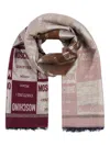 Moschino Karierter Schal Mit Logo-print In Multi