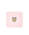 Moschino Logo-print Cotton Blanket In Pink