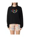 Moschino Logo-print Cotton Blend Sweatshirt In Black