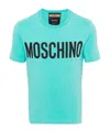 Moschino Crew Neck Short Sleeves Straight Hem In Green