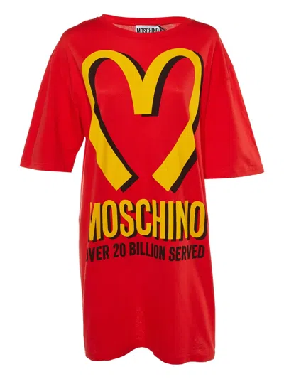 Pre-owned Moschino Logo-print Cotton Dress