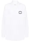Moschino Logo-print Cotton Shirt In White