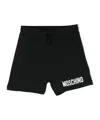 Moschino Logo Print Track Shorts In Black
