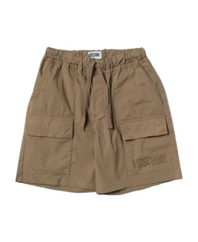 MOSCHINO LOGO-PRINT COTTON SHORTS