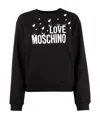 Moschino Logo-print Cotton Sweatshirt In Black