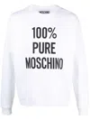 Moschino Sweatshirt Mit Logo-print In Weiss