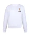 Moschino Logo-print Cotton Sweatshirt In White