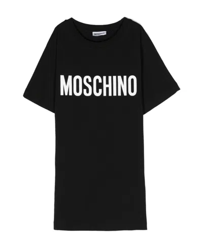 Moschino Kids' Logo-print Cotton T-shirt In Black
