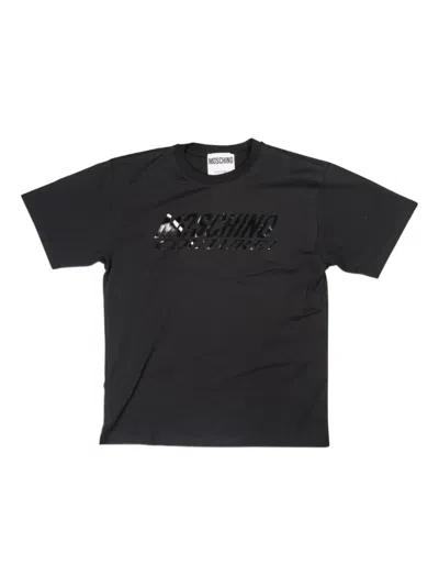 Moschino Logo-print Cotton T-shirt In Black