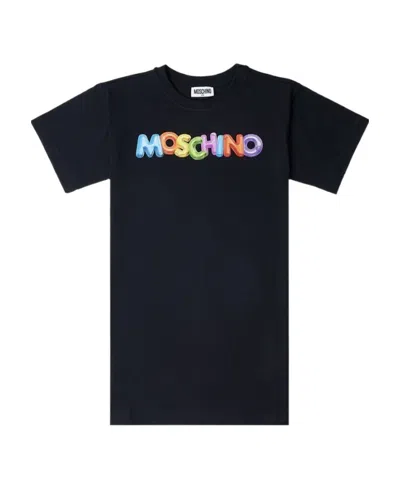 Moschino Logo-print Cotton T-shirt In Black