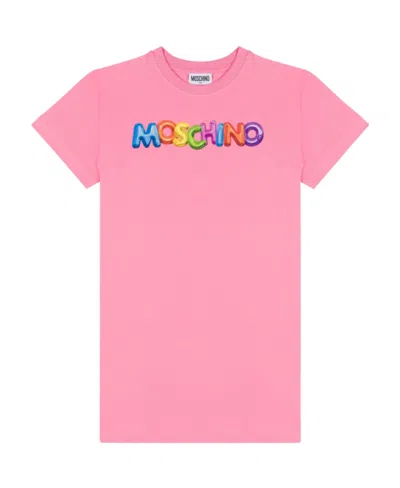 Moschino Logo-print Cotton T-shirt In Pink