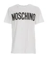 Moschino Cotton T-shirt With Logo Print In White