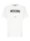 Moschino Cotton T-shirt With Contrasting Logo Detail In White