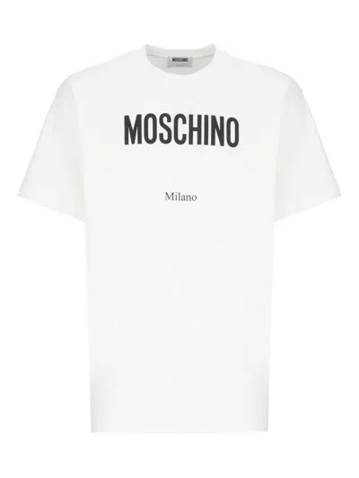 MOSCHINO LOGO-PRINT COTTON T-SHIRT