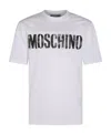 Moschino Cotton T-shirt With Logo Print In White