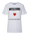 Moschino Item O-neck Short-sleeved T-shirt In White