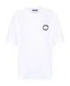 Moschino Versatile Crew Neck Short Sleeve T-shirt In White