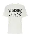 Moschino Ribbed Crew-neck Cotton T-shirt With Short Sleeves In White