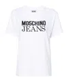 Moschino Ribbed Crew-neck Cotton T-shirt With Short Sleeves In White