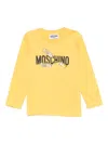Moschino Logo-print Cotton T-shirt In Yellow