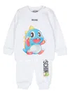 Moschino Logo-print Cotton Tracksuit Set In White