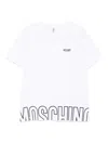 Moschino Crew Neck Short Sleeve Straight Hem T-shirt In White