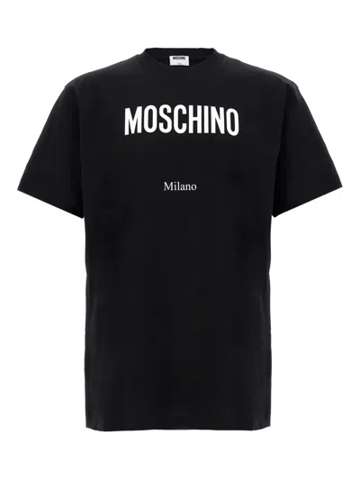 MOSCHINO LOGO-PRINT CREW-NECK T-SHIRT