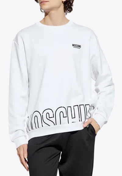 Moschino Logo Print Crewneck Sweatshirt