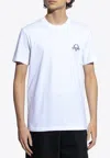 Moschino Embroidered-laurel Crown Crewneck T-shirt In White