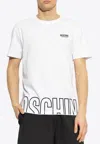 Moschino Crew Neck Short Sleeve Straight Hem T-shirt In White