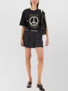 Moschino Logo Print Cropped T-shirt