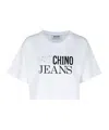 Moschino Logo-print Cropped T-shirt In White