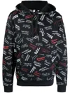 MOSCHINO LOGO-PRINT DRAWSTRING HOODIE