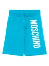 Moschino Logo-print Drawstring Shorts In Blue