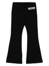Moschino Black Leggings For Girl With Logo In Black
