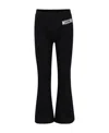 Moschino Black Leggings For Girl With Logo In Black