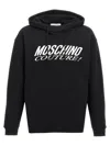 Moschino Black Logo Print Hoodie In Black