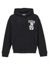 Moschino Hooded Sweatshirt With Drawn In Black